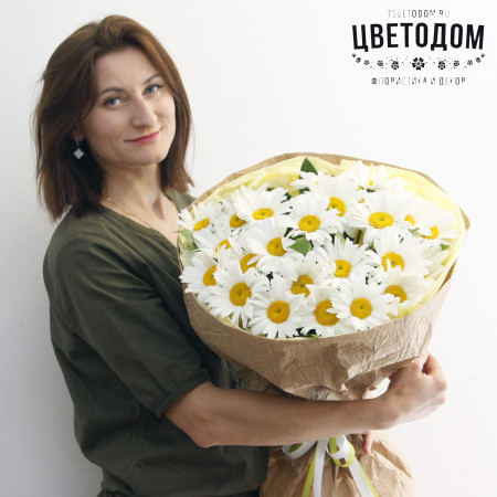 Монобукет из ромашки